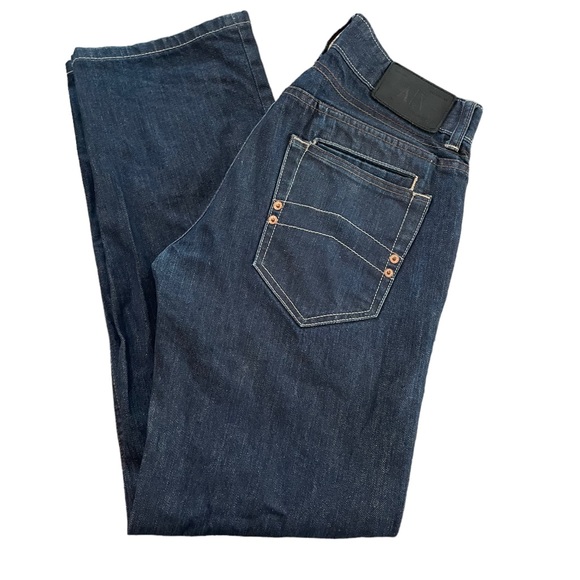 Mens Armani Exchange Dark Wash Denim Blue Jeans 32 by 30 - Picture 9 of 13